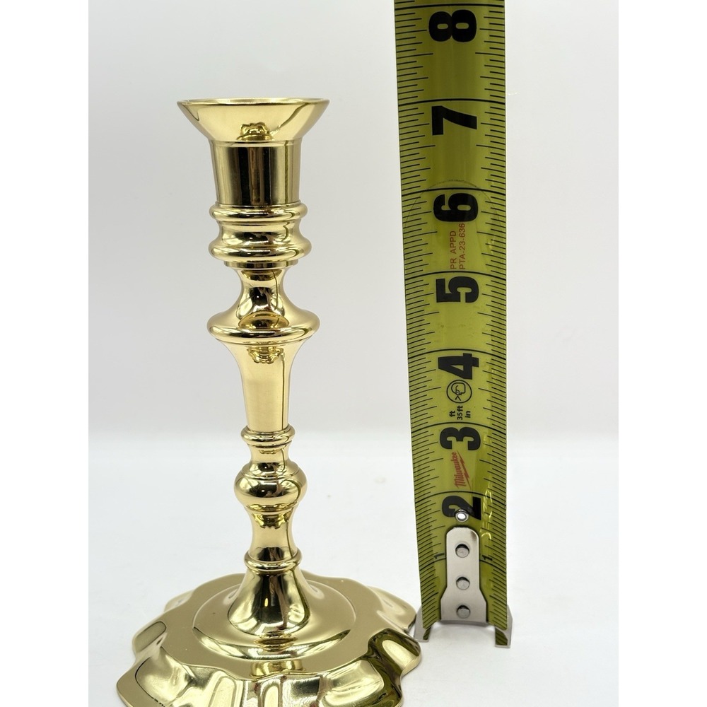 Baldwin Polished Brass 7" Candlestick Historic Deerfield Collection Colonial - Picture 6 of 7